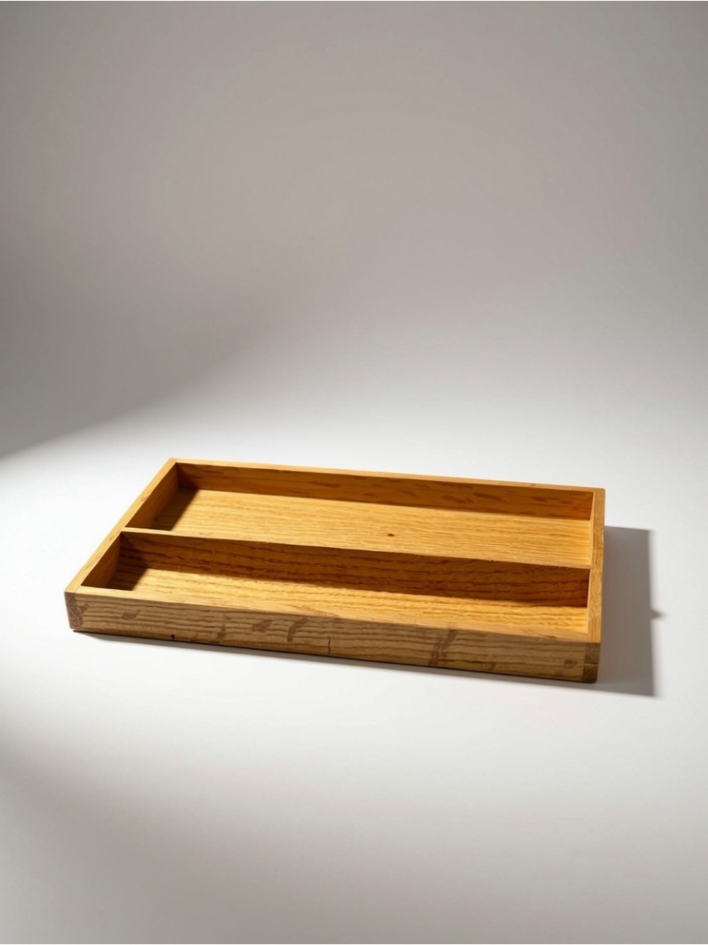 Wooden Desk Organizer Tray in Natural Oak
